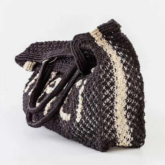 THE JACKSON JUTE BEACH BAG - The Jacksons-merci-Black